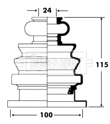 BORG & BECK Paljekumi, vetoakseli BCB2677